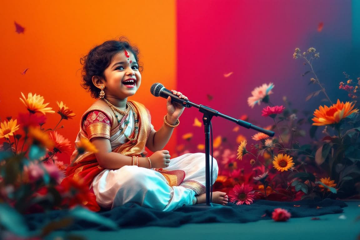 Student learning classical vocal music with expert guidance